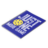 Pickleball Player "Just One More Game" Notitieboek (Linkerzijde)