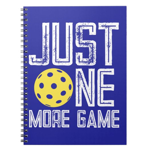 Pickleball Player "Just One More Game" Notitieboek (Voorkant)