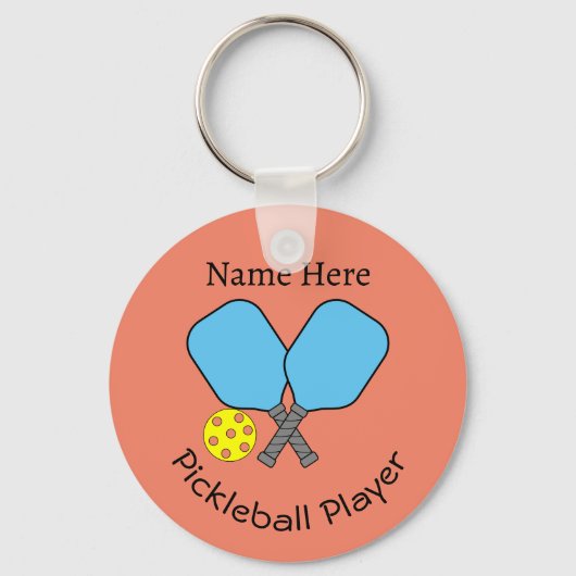 Pickleball Player Key Ring Sleutelhanger (Voorkant)