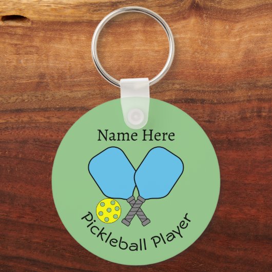 Pickleball Player Key Ring Sleutelhanger (Voorkant)