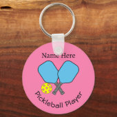 Pickleball Player Key Ring Sleutelhanger (Voorkant)