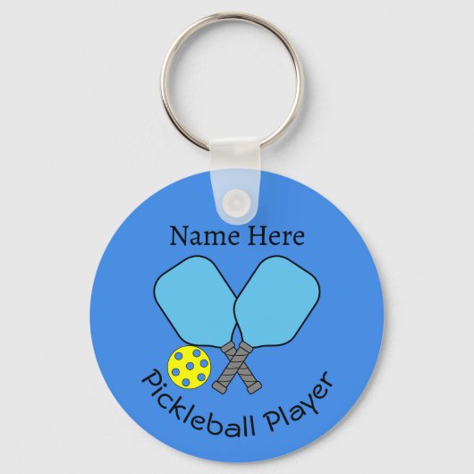 Pickleball Player Key Ring Sleutelhanger (Voorkant)