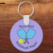 Pickleball Player Key Ring Sleutelhanger (Voorkant)