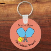 Pickleball Player Key Ring Sleutelhanger (Voorkant)
