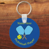 Pickleball Player Key Ring Sleutelhanger (Voorkant)