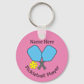Pickleball Player Key Ring Sleutelhanger (Voorkant)