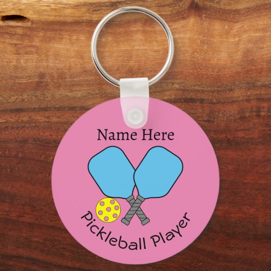 Pickleball Player Key Ring Sleutelhanger (Voorkant)