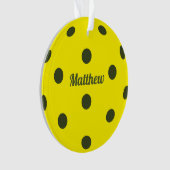 Pickleball Player Monogram Name Ornament (voorkant)