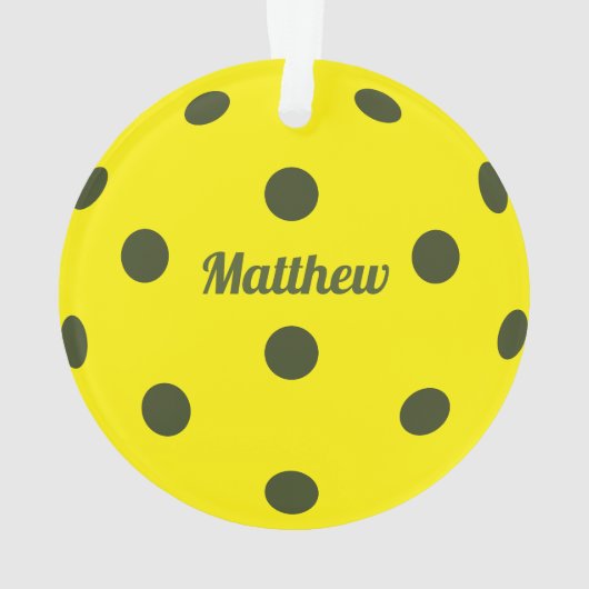 Pickleball Player Monogram Name Ornament (achterkant)