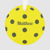 Pickleball Player Monogram Name Ornament (voorkant)