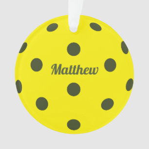 Pickleball Player Monogram Name Ornament