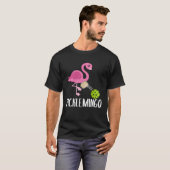 Pickleball Player Paddleball Picklemingo Pink Fla T-shirt (Voorkant volledig)