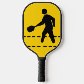 Pickleball Player Pedestrian Crossing Sign Paddle (Achterkant)