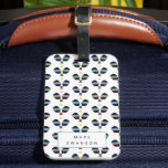 Pickleball Player Persoonlijke naam Bagagelabel<br><div class="desc">Dit bagagelabel met een levendig picklebalpatroon met gestreepte padels is een moderne en leuke manier om een uitspraak te doen. Ideaal geschenk voor pickleballspelers,  touringcars en ventilatoren. De tekst is klantgericht. Deel van een collectie van Parcel Studios.</div>