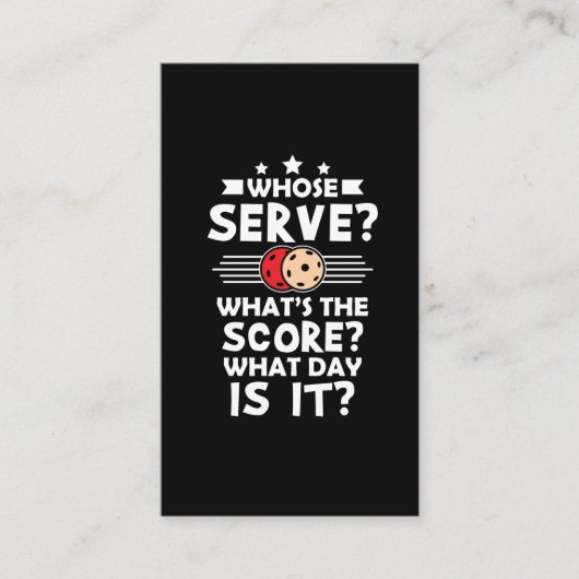 Pickleball Player - Pickle Ball Athlete Hobby Visitekaartje (Voorkant)