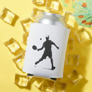 Pickleball Player Silhouette Sport Design Blikjeskoeler