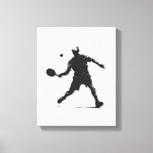 Pickleball Player Silhouette Sport Design Canvas Afdruk (Voorkant)