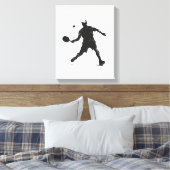 Pickleball Player Silhouette Sport Design Canvas Afdruk (Insitu (Slaapkamer))