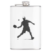Pickleball Player Silhouette Sport Design Heupfles (Voorkant)
