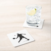 Pickleball Player Silhouette Sport Design Kartonnen Onderzetters (Insitu)