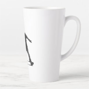 Pickleball Player Silhouette Sport Design Latte Mok