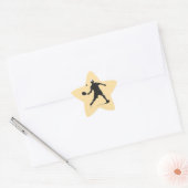 Pickleball Player Silhouette Sport Design Ster Sticker (Envelop)