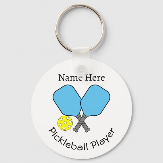 Pickleball Player Sleutelhanger (Voorkant)