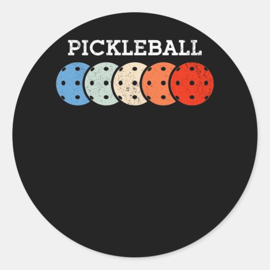 Pickleball Player Sportlover Ronde Sticker (Voorkant)