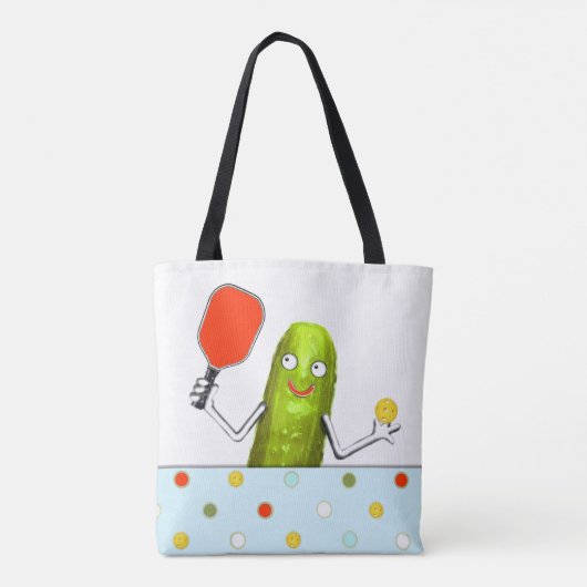 Pickleball Player Tote Bag (Achterkant)