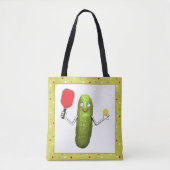 Pickleball Player Tote Bag (Voorkant)