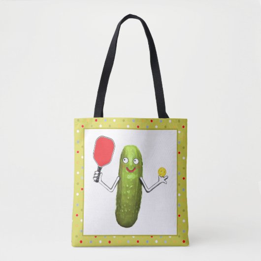 Pickleball Player Tote Bag (Voorkant)
