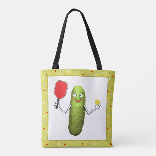 Pickleball Player Tote Bag (Achterkant)