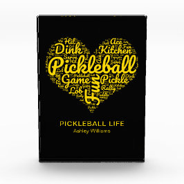 Pickleball Player Word Art Typografie gepersonalis Fotoblokken