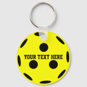 Pickleball Player Yellow Ball Sleutelhanger (Voorkant)