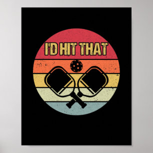  Pickleball Player zou ik die Retro huren Poster