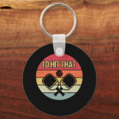  Pickleball Player zou ik die Retro huren Sleutelhanger (Voorkant)