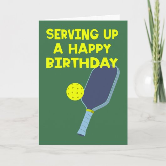 Pickleball Players Custom Message Birthday Kaart (Voorkant)