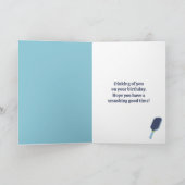 Pickleball Players Custom Message Birthday Kaart (Binnen)