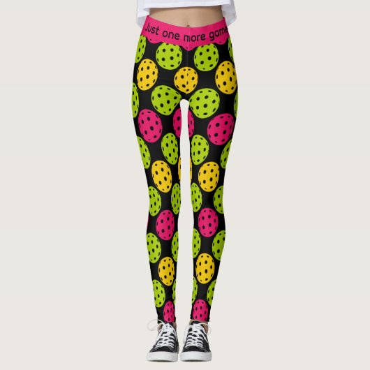 Pickleball polka dot leggings (Voorkant)