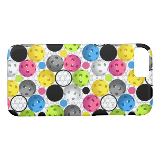 Pickleball Polka Dots Case-Mate iPhone Case (Achterkant (Horizontaal))