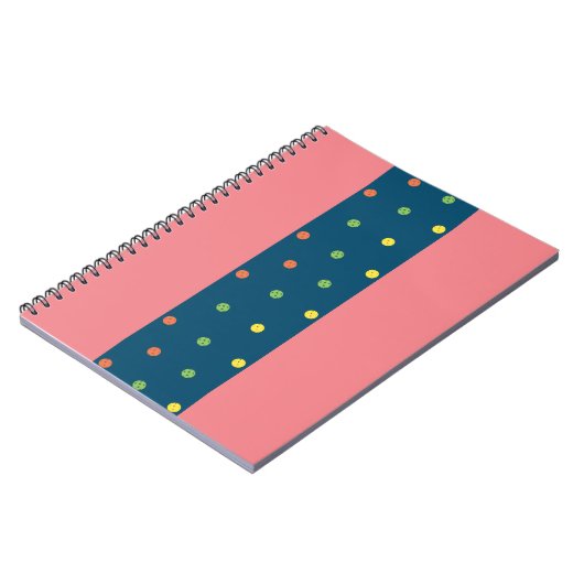 Pickleball Polka Dots Notitieboek (Linkerzijde)