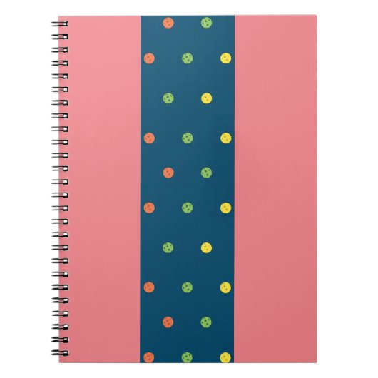 Pickleball Polka Dots Notitieboek (Voorkant)