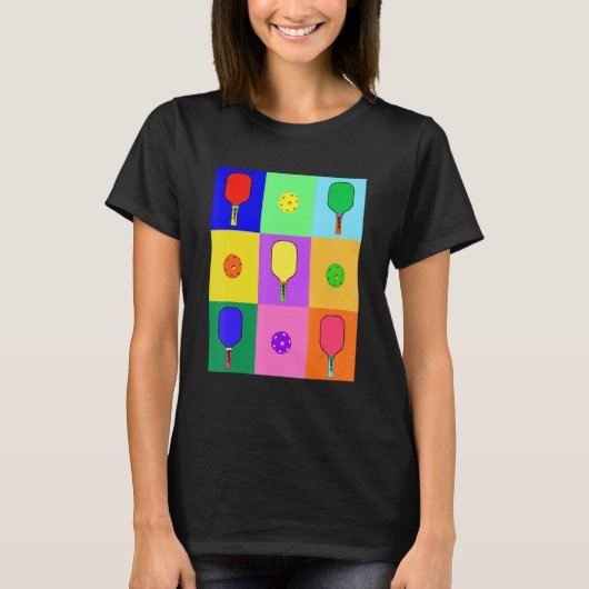 Pickleball Pop Art T-shirt (Voorkant)