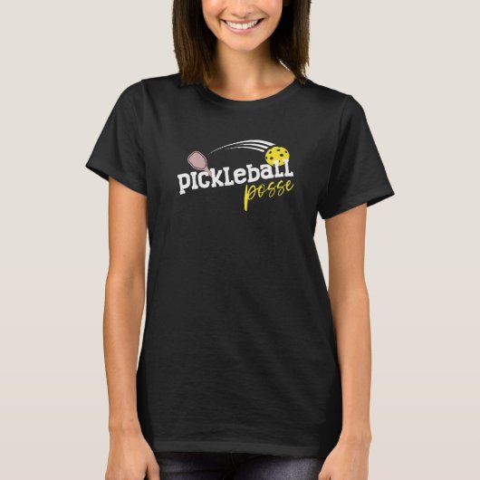 PICKLEBALL POSSE FUNNY PICKLRBELL QUOTE BICKLEBELL T-SHIRT (Voorkant)