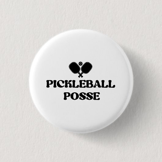 Pickleball Posse Grappige Pickleball Ronde Button 3,2 Cm (Voorkant)
