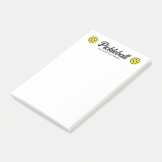Pickleball Post-it® notes blok met logo (Schuin)