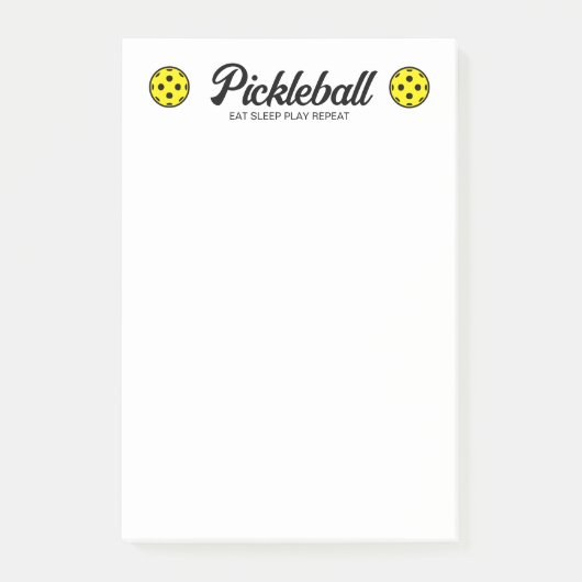 Pickleball Post-it® notes blok met logo (Voorkant)