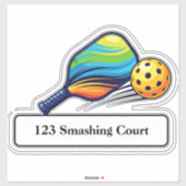 Pickleball postbus adres sticker (Vel)