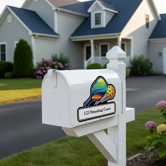Pickleball postbus adres sticker