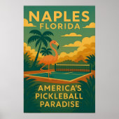 Pickleball Poster: Naples Florida Pickleball Poster (Voorkant)